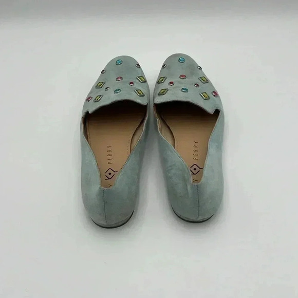 Katy Perry Baby Blue Rhinestone Embellished Loafers, The Turner Women’s Size 8.5 - Picture 5 of 6